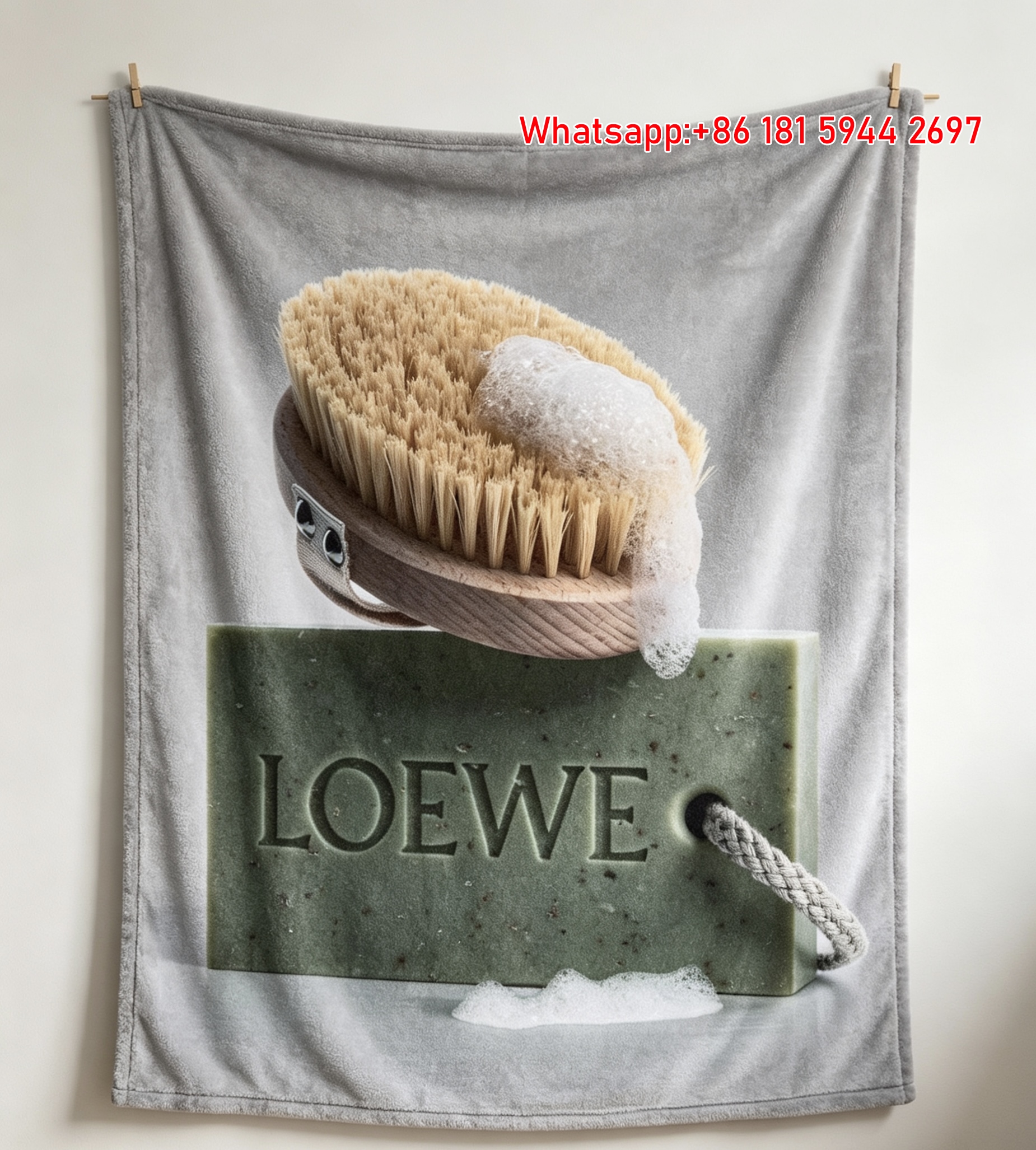 LOEWE Bath & Body Print Flannel Throw Blanket L127